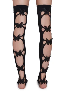 x_Leg Avenue Socks & Tights*Too Much Love Thigh Highs-Black