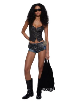 Current Mood Bags*Total Authority Faux Suede Bag