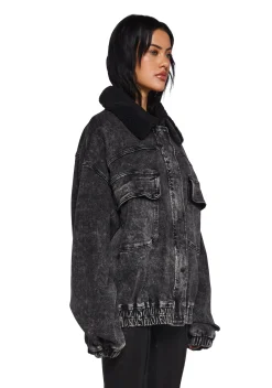 Current Mood Outerwear|Plus*Total Destruction Bomber Jacket