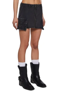 Current Mood Bottoms|Skirts*Total Recall Denim Mini Skirt