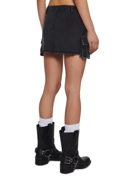 Current Mood Bottoms|Skirts*Total Recall Denim Mini Skirt