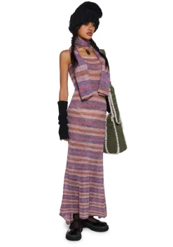 Current Mood Dresses*Total Romance Maxi Dress And Scarf Set