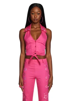 Sugar Thrillz Tops*Total Superstar Halter Top