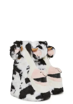 dELiA*s by Dolls Kill Boots|Platforms*Total Wildlife Platform Booties - Black
