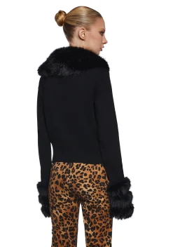 Current Mood Tops|Plus*Touches Of Glam Faux Fur Cardigan