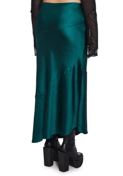 Widow Bottoms|Skirts*Tragically Divine Satin Midi Skirt