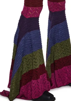Current Mood Bottoms|Pants*Trippy Fads Crochet Pants - Striped
