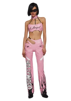 Namilia Tops*Turn On Choker Top - Pink