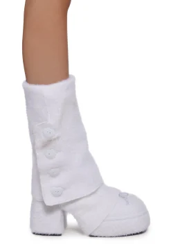 Sugar Thrillz Boots|Platforms*Twirling Perfection Mary Janes - White