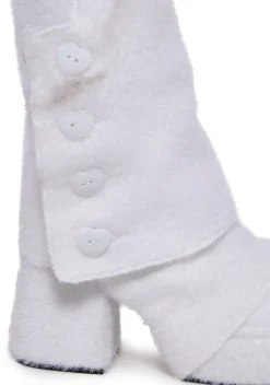 Sugar Thrillz Boots|Platforms*Twirling Perfection Mary Janes - White
