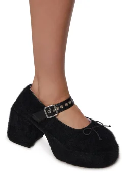 Sugar Thrillz Platforms|Mary Janes*Twirling Perfection Mary Janes - Black