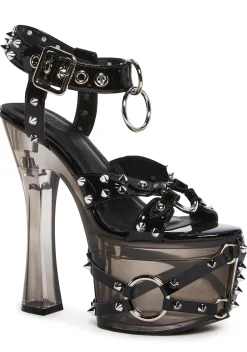 Widow Platforms|Heels*Twisted Darkness Platform Heels - Black