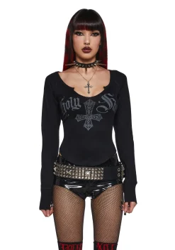 Widow Tops|Plus*Twisted Faith Long Sleeve Tee