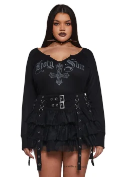 Widow Tops|Plus*Twisted Faith Long Sleeve Tee
