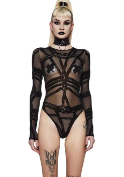 Widow Tops*Twisted Fantasies Mesh Bodysuit