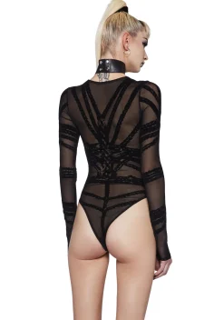 Widow Tops*Twisted Fantasies Mesh Bodysuit