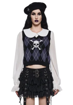 Widow Tops*Uncharm School Argyle Sweater Vest
