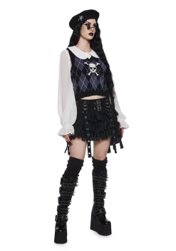 Widow Tops*Uncharm School Argyle Sweater Vest