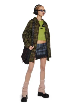 dELiA*s by Dolls Kill Bottoms|Skirts*Under The Boardwalk Mini Skort - Gray Plaid