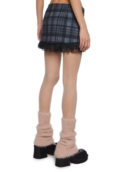 dELiA*s by Dolls Kill Bottoms|Skirts*Under The Boardwalk Mini Skort - Gray Plaid