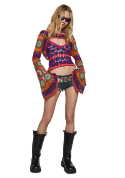Club Exx Tops|Plus*Underground Mirage Crochet Tank