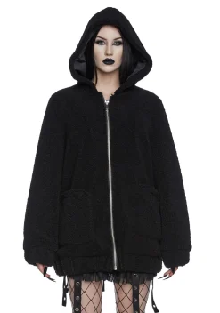 Widow Outerwear*Underworld Rising Hooded Sherpa Jacket