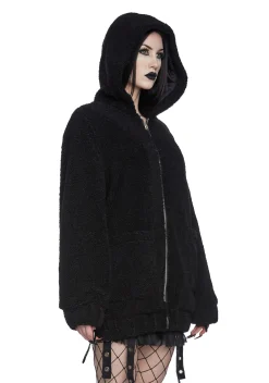 Widow Outerwear*Underworld Rising Hooded Sherpa Jacket