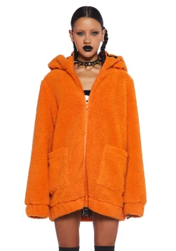 Trickz N' Treatz Outerwear|Sweatshirts & Hoodies*Urban Legend Pumpkin Hooded Sherpa Jacket