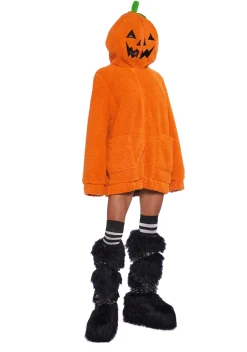 Trickz N' Treatz Outerwear|Sweatshirts & Hoodies*Urban Legend Pumpkin Hooded Sherpa Jacket