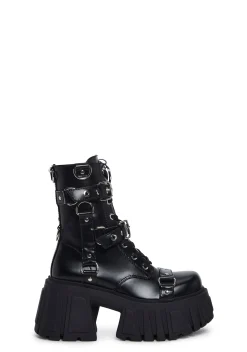 Club Exx Boots*Utopia Bondage Combat Boots