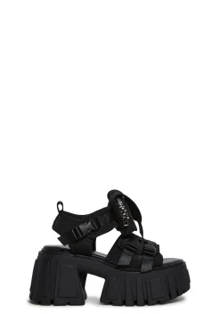 DARKER WAVS Sandals*Utopia Platform Sandals - Black