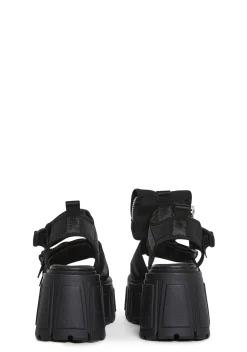 DARKER WAVS Sandals*Utopia Platform Sandals - Black