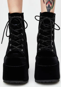 Demonia Boots|Platforms*Velvet Rave Royalty Platform Boots