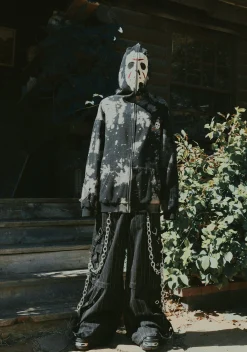 Dolls Kill x Friday the 13th Outerwear|Sweatshirts & Hoodies*Vile Voorhees Mask Zip-Up Hoodie