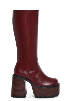dELiA*s by Dolls Kill Boots*Vintage Soul Knee High Boots - Burgundy