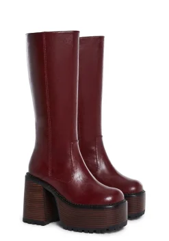 dELiA*s by Dolls Kill Boots*Vintage Soul Knee High Boots - Burgundy