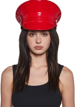 Funk Plus Hats*Vinyl Captain Hat With Strap
