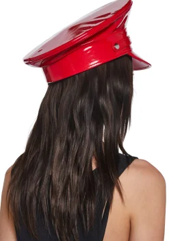 Funk Plus Hats*Vinyl Captain Hat With Strap
