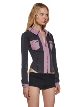 Generation Kiss Tops|Plus*Violetta Long Sleeve Blouse