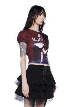 Dolls Kill x M3GAN Tops*Viral Sensation Baby Tee