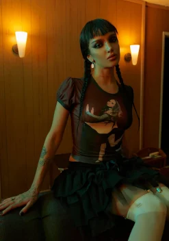 Dolls Kill x M3GAN Tops*Viral Sensation Baby Tee