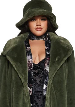 Current Mood Outerwear|Plus*Virtual Insanity Faux Fur Coat And Hat