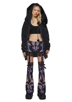 Widow Bottoms|Skirts*Virtually Lovesick Mini Skirt With Leg Warmers