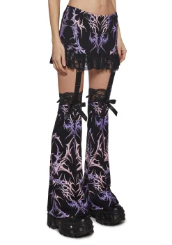 Widow Bottoms|Skirts*Virtually Lovesick Mini Skirt With Leg Warmers