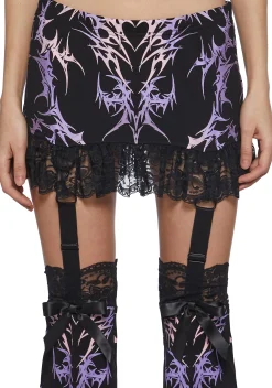 Widow Bottoms|Skirts*Virtually Lovesick Mini Skirt With Leg Warmers