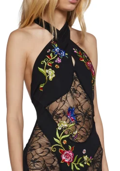 Club Exx Jumpsuits & Rompers*Walking Goddess Embroidered Jumpsuit