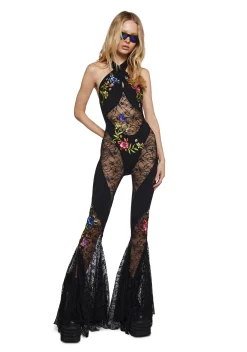 Club Exx Jumpsuits & Rompers*Walking Goddess Embroidered Jumpsuit