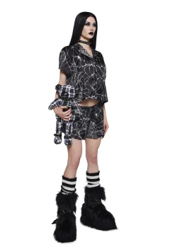 Widow Lingerie|Plus*Walking Into Spiderwebs PJ Set
