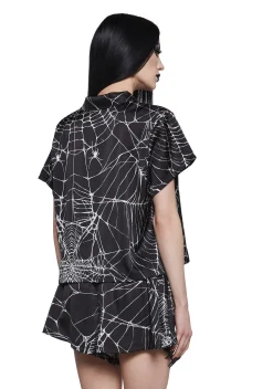 Widow Lingerie|Plus*Walking Into Spiderwebs PJ Set
