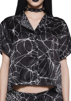 Widow Lingerie|Plus*Walking Into Spiderwebs PJ Set
